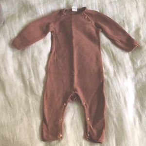 H&M Knit One Piece Rust 9-12 months